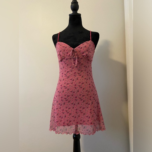 Floral Y2K Mini Dress - Picture 1 of 3